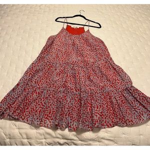 DVF flutter dress in light cotton size L